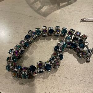 J crew multi color rhinestone necklace